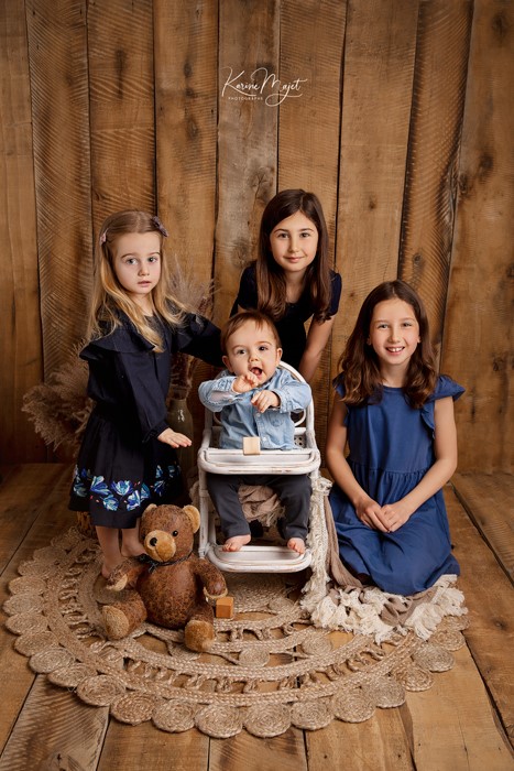 séance photo famille garches soeurs et petit frère karine majet