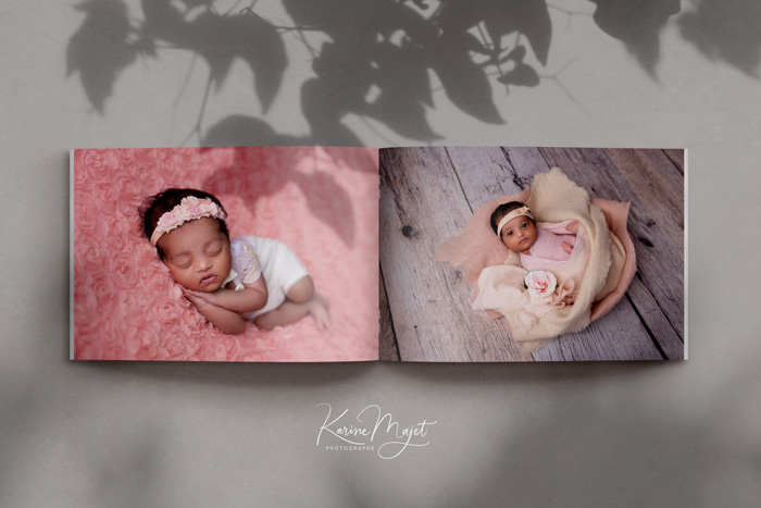 album photo de bébé à offrir en cadeau avec Karine Majet photographe