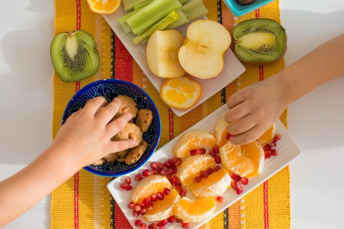 snacking de fruits pour les enfants au goûter