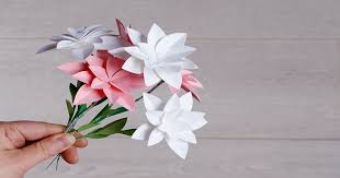 bouquet de fleurs en papier DIY
