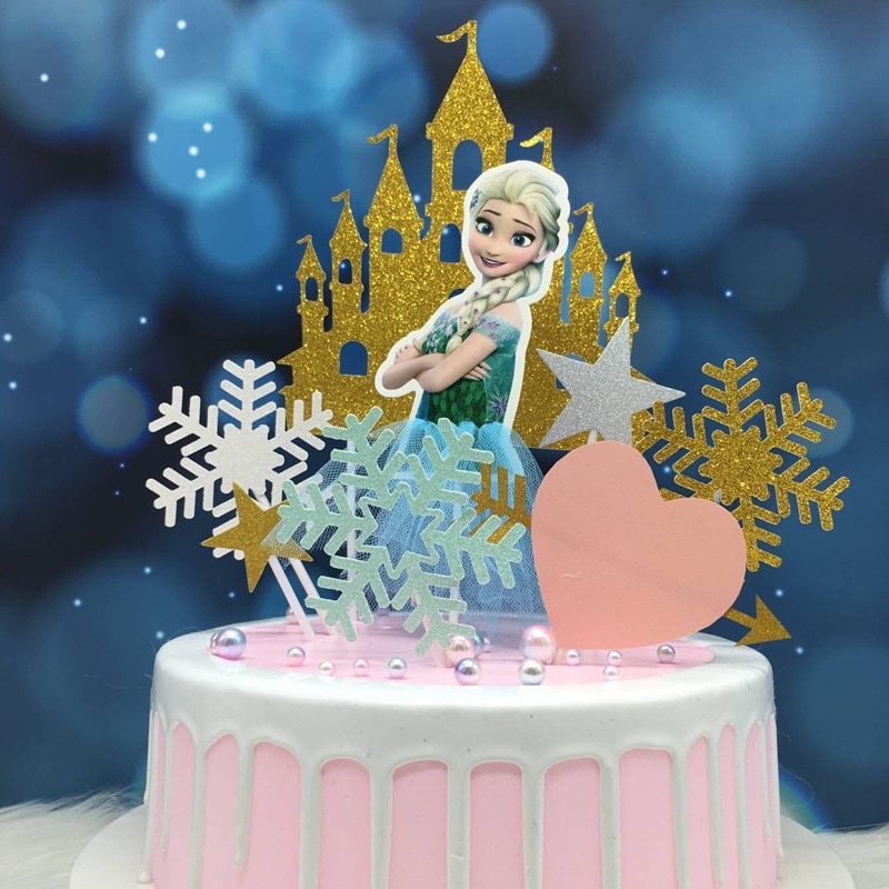 gâteau d'anniversaire avec un toper Reine des neiges
