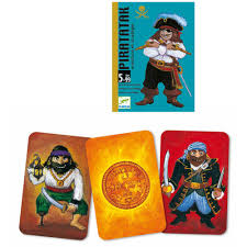 cartes du jeu Piratatak de Djeco avec des pirates et pièces d'or